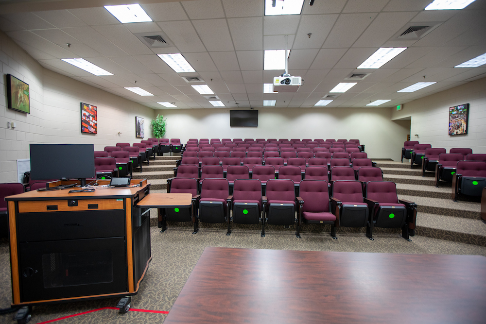 classroom full of chairs