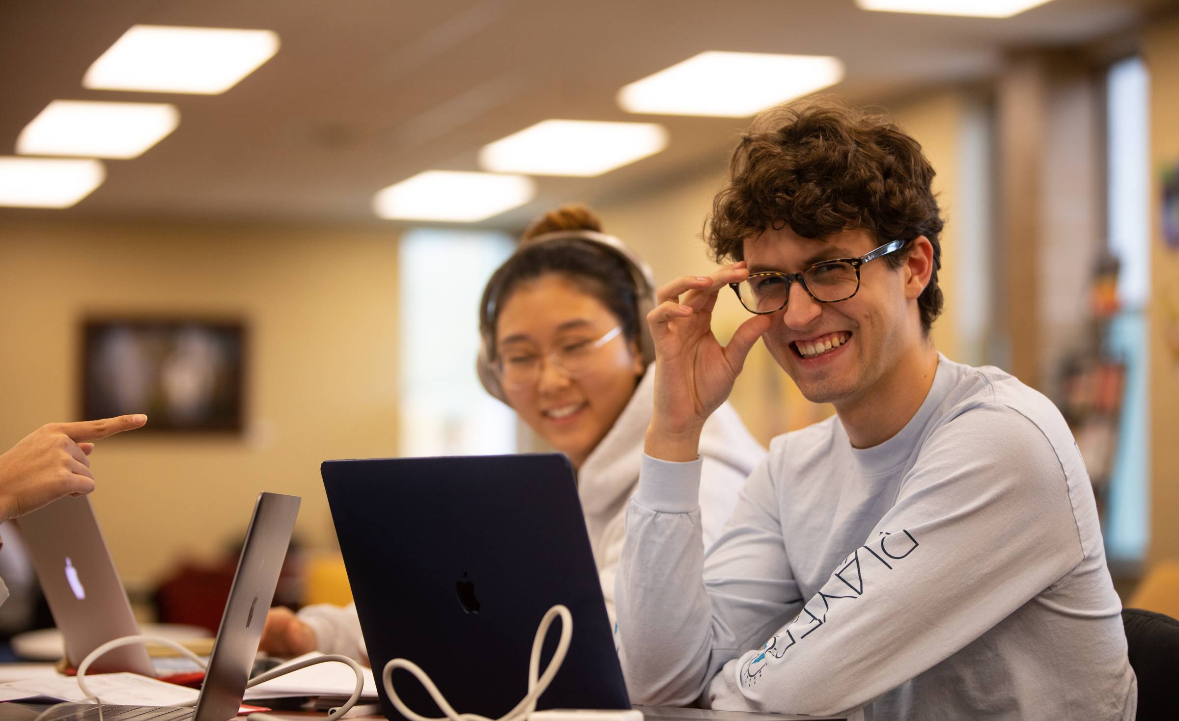 Students in McKee Library