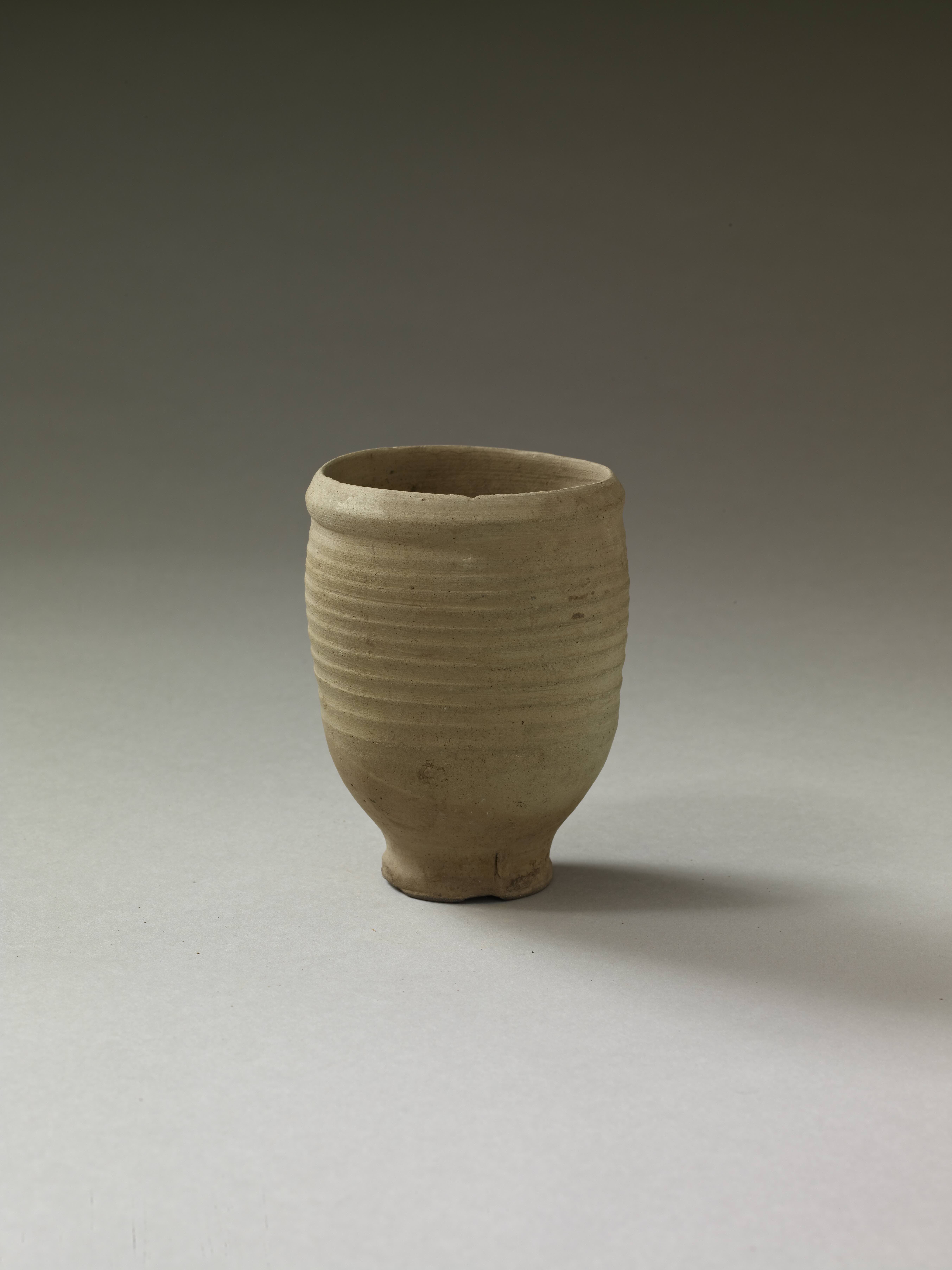 a tan cup