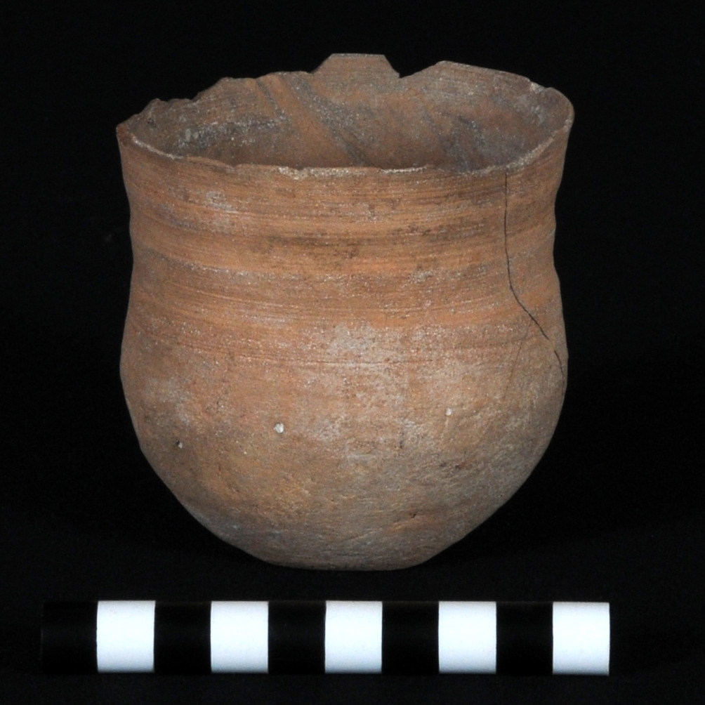 an orange brown cup
