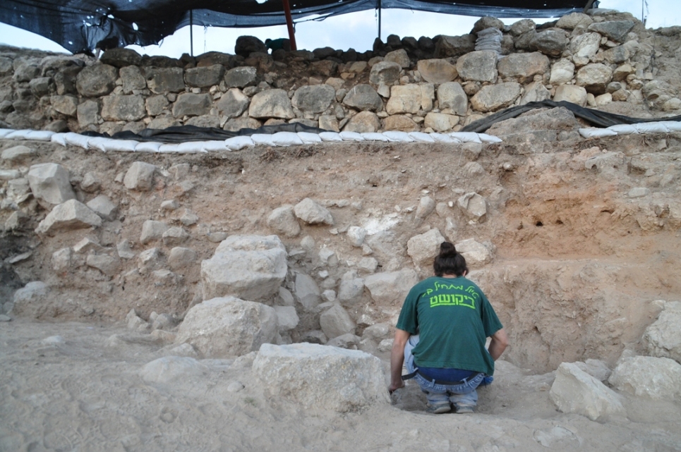 someone working with rocks