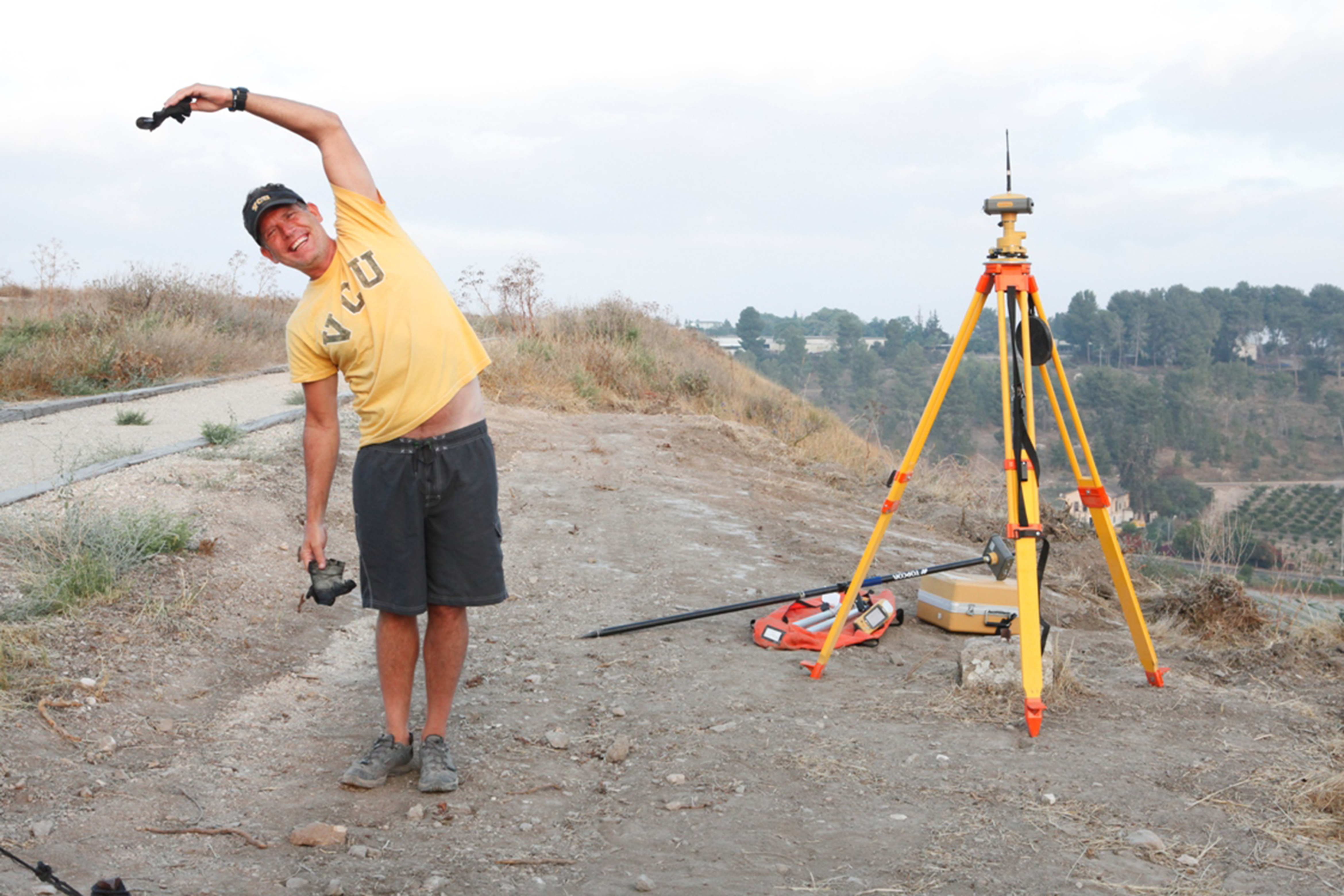 someone standing next to a tool