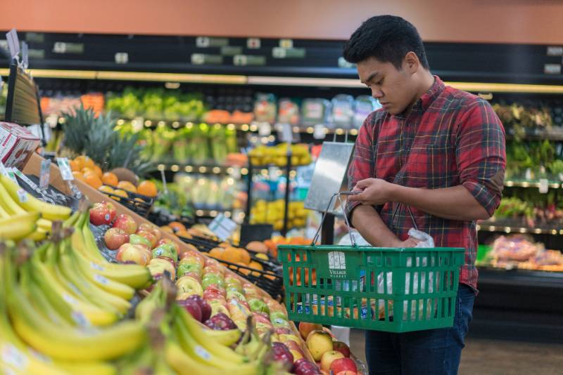 Man shopping at Village Market