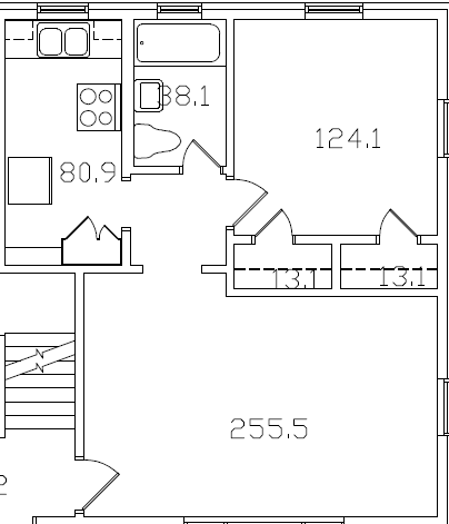 1 bedroom floorplan