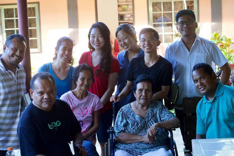 Palaun locals taking a group photo