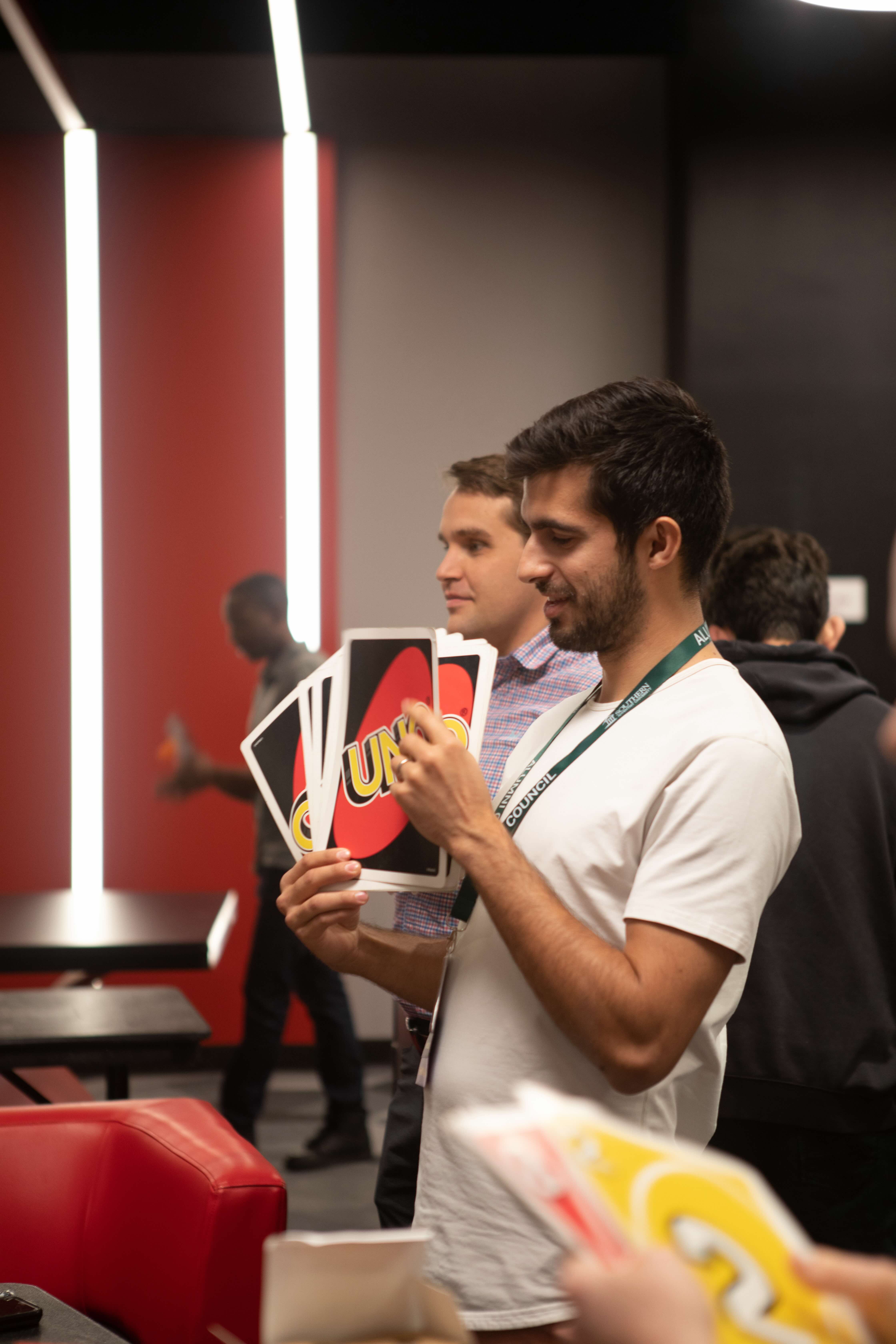 people playing uno