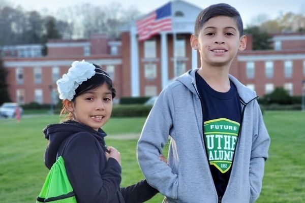 Children in Southern branded T-shirts