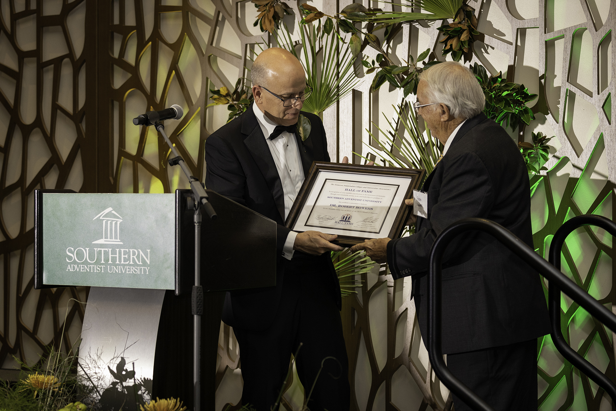 someone receiving an award