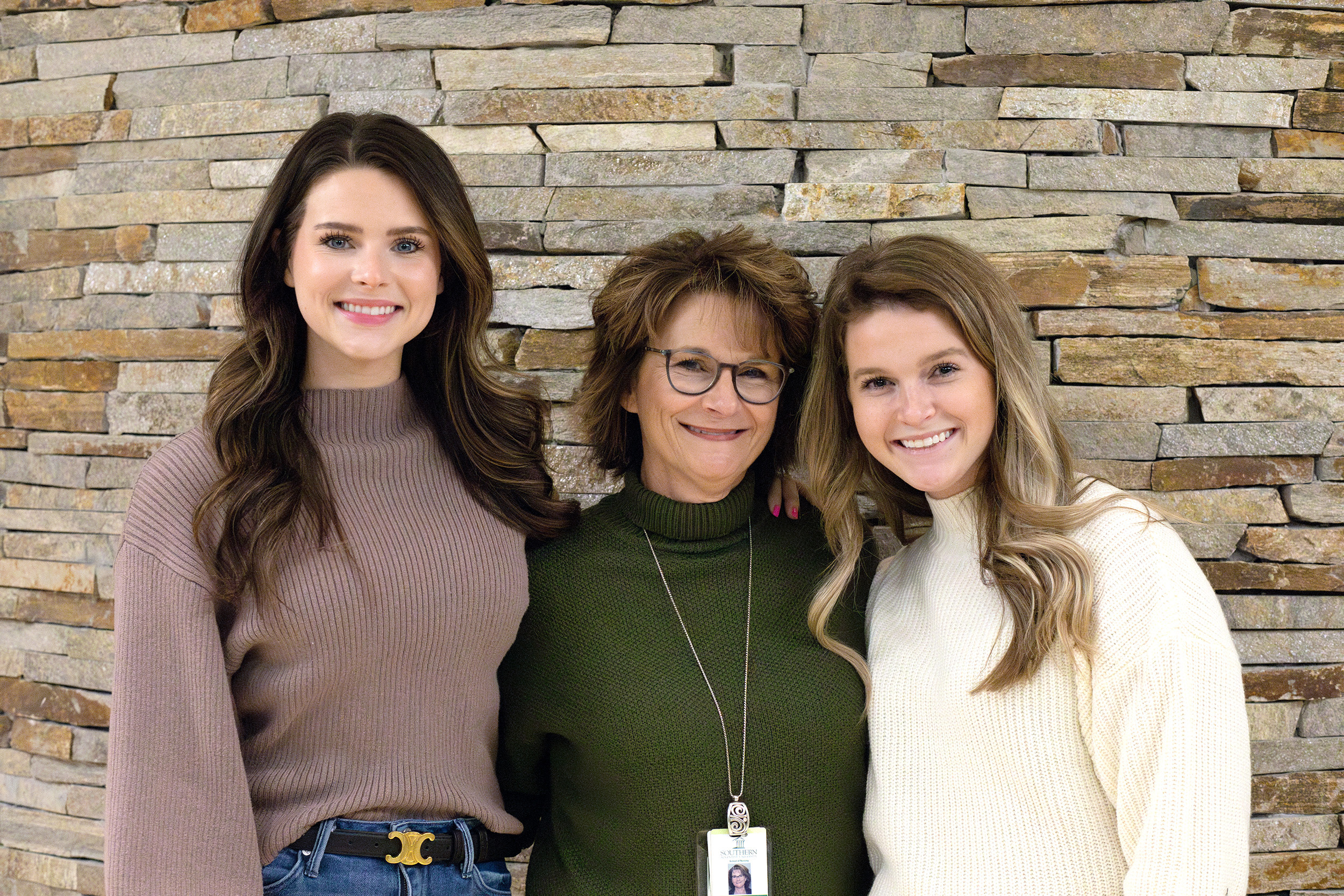 Mother of SAU students with her 2 daughters 