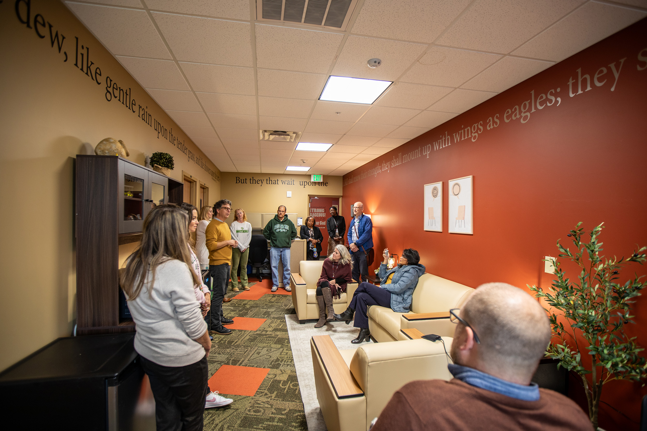 Faculty and staff dedicate the new Psych Pod
