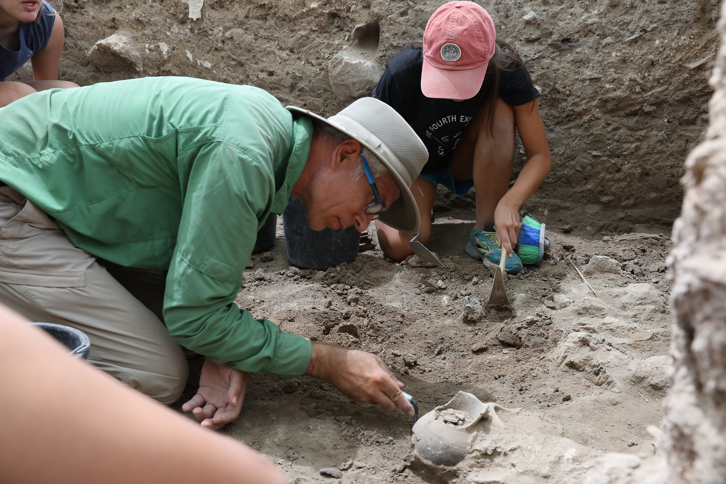 Archeologists doing a search